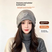 Chapeau ample à cordon de serrage avec revers papillon, à rabats d'oreilles boutonnés, chaud, amincissant le visage, polyvalent, pour femme, idéal pour l'automne/hiver