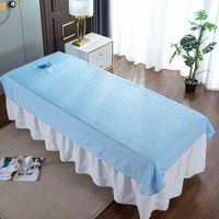 Drap de lit jetable non tissé multi-usage plié imperméable avec trou pour salon, spa, hôpital