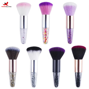 Wholesale Nail <b>Dust</b> Cleaning Brushes Rhinestone Handle Acrylic Nylon Head Face Loose <b>Powder</b> Makeup Brush GZ RTS Bulk Mixed Order - Product Image 1