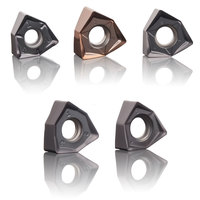 100% Original de haute qualité Wnmu080608 Gm Double face Hexagonal 90 degrés à Angle droit outil de fraisage en carbure Cnc à avance rapide Wnmu