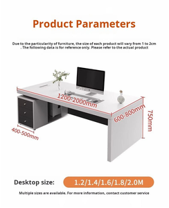Meja Kantor Desain Modern Putih Meja Staf Furnitur Kantor Kayu Klasik <span class=keywords><strong>Workstation</strong></span> - Product Image 6