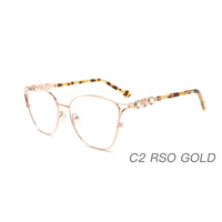 2024 nouveau Design classique couleur métal optique cadre lunettes mode femmes lunette monture de lunettes fabrication en gros