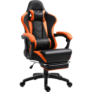 Grande chaise de luxe moins chère en cuir Pu meilleure chaise Pro Silla fonction inclinable complète ordinateur de bureau chaise de jeu Pc avec pouf - Product Image 2
