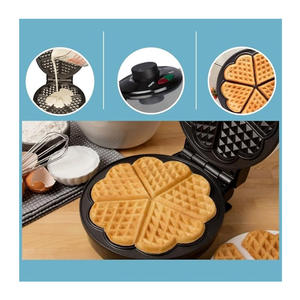 Plaque de cuisson électrique antiadhésive <span class=keywords><strong>en</strong></span> forme de cœur, contrôle de brunissement réglable, nettoyage facile, <span class=keywords><strong>gaufrier</strong></span> <span class=keywords><strong>spécial</strong></span> pour le petit-déjeuner, apprécié par de nombreux - Product Image 3