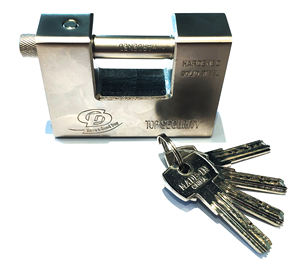 गार्ड चोरी के खिलाफ स्टील आयताकार ताला पीतल सिलेंडर के साथ क्रोम Vanadium सतह - Product Image 5