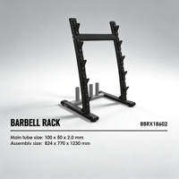 VIGFIT Support de rangement vertical robuste en acier pour barres d'haltères, support simple face pour barres de musculation, idéal pour centre d'entraînement