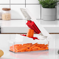 Voor 2026: Groothandel multifunctionele ABS roestvrijstalen tomaten snijder/hakker, handmatige groentesnijder/hakker voor thuiskeuken