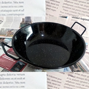 Hot <span class=keywords><strong>Sale</strong></span> Spanische <span class=keywords><strong>Paella</strong></span> Pfanne Doppel ohren Emaille Bratpfanne 16cm bis 40cm mit Griffen - Product Image 3