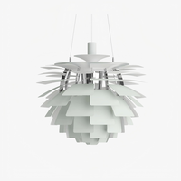 Suspension LED Luxe en Aluminium Or Rose Nordique en Forme de Pomme de Pin, Garantie 3 Ans, Idéale pour Salon et Restaurant