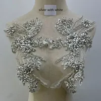 Offre Spéciale mariée cristal Patch Fuchsia strass corsage perlé Applique or Rose pour ceinture robe d'épaule