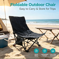 Fauteuil inclinable pliant réglable à 3 positions, siège large, dossier haut, portable, léger, pour camping, pique-nique, jardin