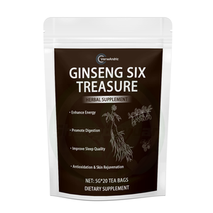 Suplementos de Té de Ginseng Herbal Seis Tesoros OEM para Aumentar la Energía y la Vitalidad, Mejorar la Calidad del Sueño, y Apoyar los Riñones y el Hígado - Product Image 1