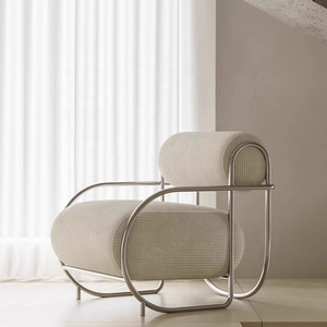 Nordique Bauhaus simple canapé chaise créative conception ancienne touche moderne Simple rétro loisirs maison chambre bureau à domicile salon - Product Image 2