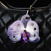 Article populaire : Breloque de sac en alliage motif perle Phalaenopsis, cadeau d'Halloween