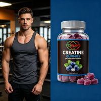 Permen Gummy Rasa Blueberry Creatine Monohydrate Antioksidan Suplemen Kebugaran Premium Meningkatkan Pertumbuhan Otot Latihan Eksplosif