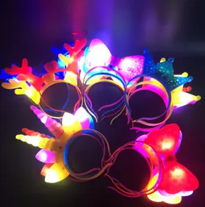 2021 Giáng Sinh Led Nhấp Nháy Gạc Nhựa Trang Trí Headband