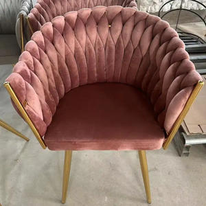 <span class=keywords><strong>Fauteuil</strong></span> moderne en <span class=keywords><strong>tissu</strong></span> velours rembourré pour salle à manger, style café, bleu, commerce extérieur - Product Image 3