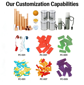 Cannone Sparacoriandoli in Carta Argentata Grande, Senza Fiamma, per Diwali, Inaugurazioni, Matrimoni, Feste, Sicuro, Biodegradabile, con Lancio a Torsione - Product Image 4