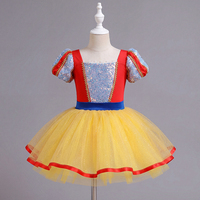 Robe de tutu de princesse pour filles AL-P058, robe de danse respirante à manches bouffantes et paillettes pour fête d'anniversaire