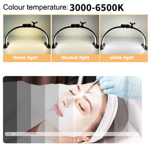 <span class=keywords><strong>Lampe</strong></span> de bureau <span class=keywords><strong>LED</strong></span> pliable demi-lune avec support de téléphone pour extension de cils, manucure, tatouage – Éclairage <span class=keywords><strong>LED</strong></span> pour manucuriste - Product Image 4