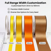 Pita Satin Ramah Lingkungan Daur Ulang 38mm Cetak Logo Kustom Grosir Pabrik Pita Satin 1.5" Cetak 3D Timbul Tinggi MOQ 3000 Yard