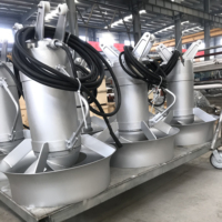 Mélangeur submersible QJB 1,5 kW, sortie d'usine, acier inoxydable 304, avec roue à aubes de 260 mm, 980 tr/min, agitateur de plongée pour station d'épuration des eaux usées