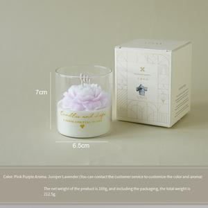 QD زهور خضراء وردية أرجوانية صفراء وزرقاء زجاج الفاوانيا لحفلات الزفاف واستحمام الأطفال - Product Image 5