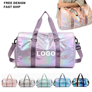 Bolsa de Viaje Personalizada con Logotipo, Bolsa de Gimnasio, Bolsa de Viaje de Poliéster Brillante Sublimada, Maleta Informal, Bolsa de Hombro para Mujer - Product Image 1