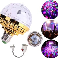 Ampoules LED Disco RGB COYOLED, boule rotative dorée, lampe de bar KTV, éclairage de fête coloré rotatif