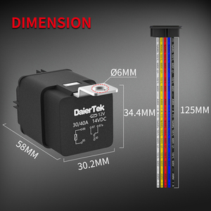 רכב ממסר חשמלי אוטומטי רכב ממסר חשמלי 12v 40a 5pin jd1914 ממסר עמיד למים מעוררים נחושת spdt - Product Image 2