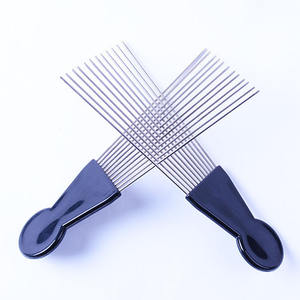 Peine para Cabello Afro con Punta de Acero, Estilo Africano, Herramientas de <span class=keywords><strong>Peluquería</strong></span>, Peine de Cola de Rata de Carbono - Product Image 1