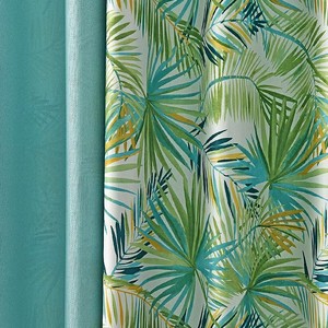 <span class=keywords><strong>Tissu</strong></span> de rideau occultant <span class=keywords><strong>vert</strong></span> en <span class=keywords><strong>lin</strong></span> de style moderne avec imprimé triangulaire pour fenêtre de maison - Product Image 5