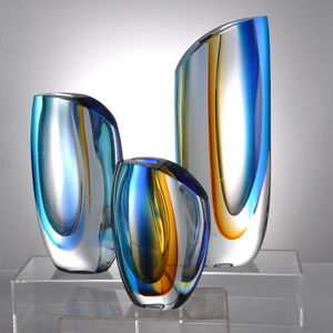 Modern Crystal Glass Table <b>Vase</b> Handmade Art Deco Transparent Flower <b>Vase</b> Decorative Ornament for Wedding Home Decor - Product Image 1