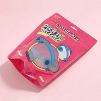 Op maat bedrukte staande pouch met ritssluiting en venster, hersluitbare verpakking voor snoepjes en gummy's voor snackmerken