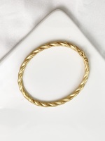 Bracelet en or véritable 18 carats Lerca Fashion AU750, bracelet torsadé en or véritable 18 carats, bijoux en or véritable pour femmes