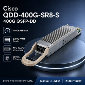 โมดูลรับส่งข้อมูลออปติคอลแบบหลายโหมดความหนาแน่นสูง Ciscos QDD 400G SR8 S 400G QSFP DD MPO16 100m MMF สำหรับศูนย์ข้อมูล - Product Image 1