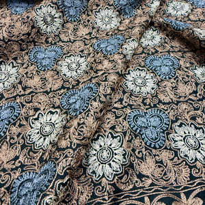 Floral All Over Embroidery <b>Shawls</b> Women Elegant Decorative <b>Wraps</b> Premium Fabric Private Label OEM Manufacturer - Product Image 6