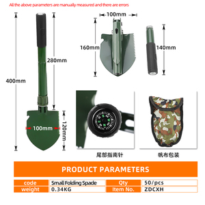 Yuanzhou Pelle pliante multifonction en acier inoxydable à poignée en D, outil industriel portable pour le bricolage, le camping en extérieur et l'agriculture 1 - Product Image 5