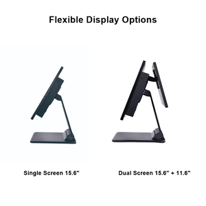 Hardware de Pantalla Dual de 15.6 Pulgadas - Caja Registradora de Alto Rendimiento con Pantalla para Clientes de 11.6 Pulgadas y Base Plegable - Product Image 4