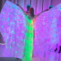 Ailes d'ange LED lumineuses, accessoire de costume, accessoire de performance fantastique pour spectacle sur scène, festival, fête, mariage, événement, concert, défilé