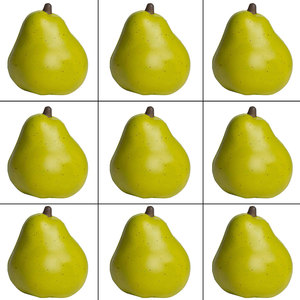 Balle anti-stress promotionnelle en PU en forme de poire, jouet en mousse à presser en forme de fruit pour enfants - Product Image 1