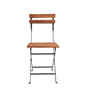 Chaises pliantes en <span class=keywords><strong>bois</strong></span>, mobilier d'extérieur pour café et <span class=keywords><strong>bistrot</strong></span>, - Product Image 3