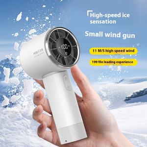 ポータブル5000mAh USB充電式ハンドヘルドファン大型高速風199ステップレス速度調整強力冷却バッテリー - Product Image 5