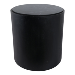 Tavolino cilindrico in marmo, tavolino moderno con piano in marmo per soggiorno e piccoli spazi - Product Image 1