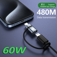 Adaptor Tipe-C dengan Bahan Silikon Mendukung Pengisian Daya 60W dan Transfer Data, Kompatibel dengan Berbagai Perangkat