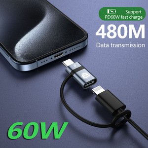 Adaptateur Type-<span class=keywords><strong>C</strong></span> en silicone, prend en charge la charge 60W et le transfert de données, compatible avec les appareils - Product Image 4