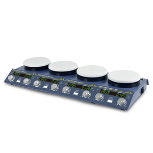 CHINCAN TP-4 4 têtes 4 positions 2L * 4 capacité 200~1200 tr/min plaque de travail émaillée écran LCD certification ISO chauffage magnétique - Product Image 2