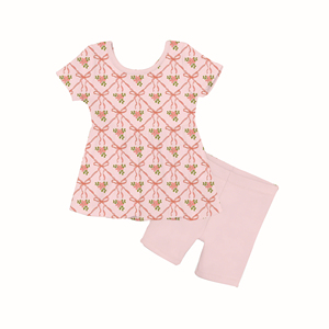 Bestseller <span class=keywords><strong>Pigiama</strong></span> per Bambine, Set Due Pezzi con Maglietta a Maniche Corte e Pantaloncini, Abbigliamento da Notte per Bambine - Product Image 3