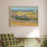 Peinture décorative abstraite de paysage encadrée sur toile pour salon, chambre, couloir, hôtel, maisons d'hôtes - Fraîcheur