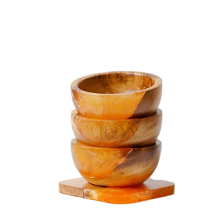 Cuencos de Servir de Madera de Roble Pulida Hechos a Mano, Estilo Americano, de la Mejor Calidad, Elegantes y Duraderos, Ideales para Regalos Empresariales - Product Image 1